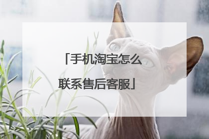 手机淘宝怎么联系售后客服