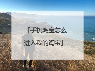 手机淘宝怎么进入我的淘宝