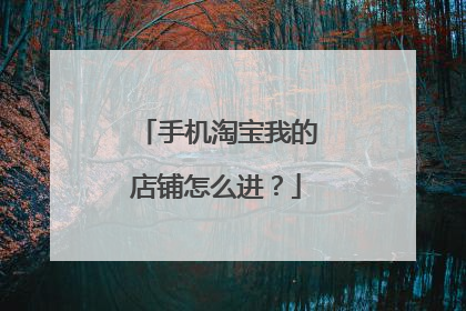 手机淘宝我的店铺怎么进?