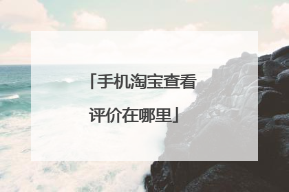 手机淘宝查看评价在哪里