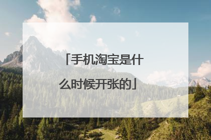 手机淘宝是什么时候开张的