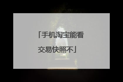 手机淘宝能看交易快照不