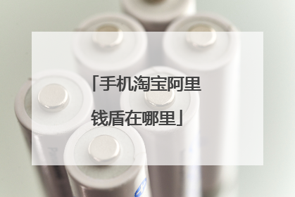 手机淘宝阿里钱盾在哪里