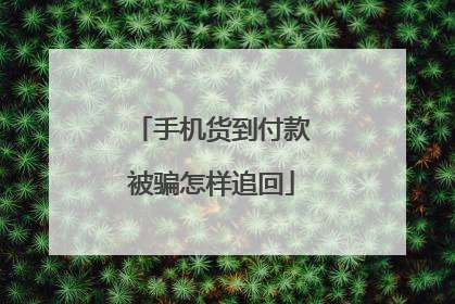 手机货到付款被骗怎样追回