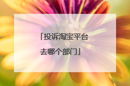 投诉淘宝平台去哪个部门
