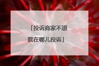 投诉商家不退款在哪儿投诉