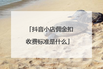 抖音小店佣金扣收费标准是什么