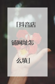 抖音店铺网址怎么填