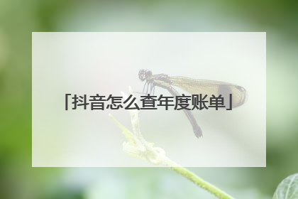 抖音怎么查年度账单
