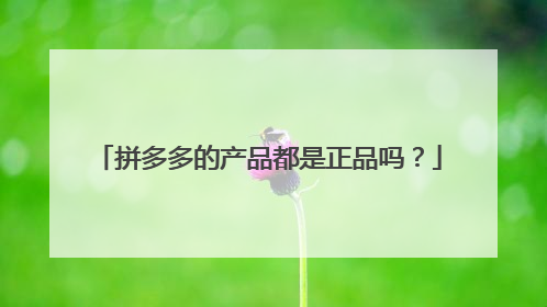 拼多多的产品都是正品吗?
