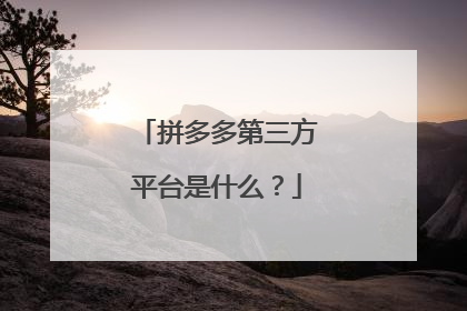 拼多多第三方平台是什么?