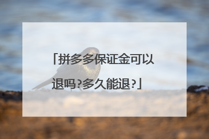 拼多多保证金可以退吗?多久能退?