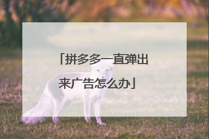拼多多一直弹出来广告怎么办