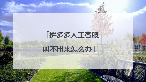 拼多多人工客服叫不出来怎么办
