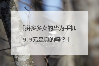 拼多多卖的华为手机9.9元是真的吗?