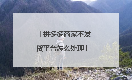 拼多多商家不发货平台怎么处理