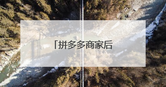 拼多多商家后台如何登录?