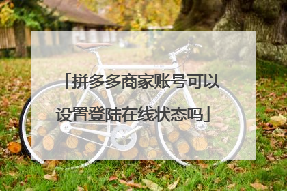 拼多多商家账号可以设置登陆在线状态吗