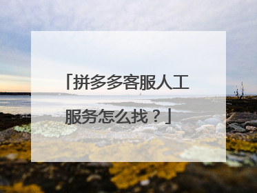 拼多多客服人工服务怎么找?