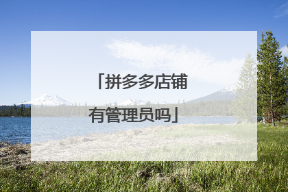 拼多多店铺有管理员吗