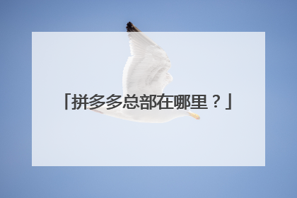拼多多总部在哪里?