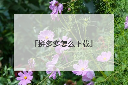 拼多多怎么下载