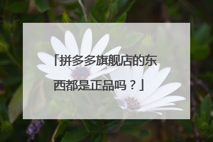 拼多多旗舰店的东西都是正品吗?