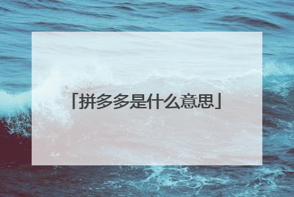 拼多多是什么意思