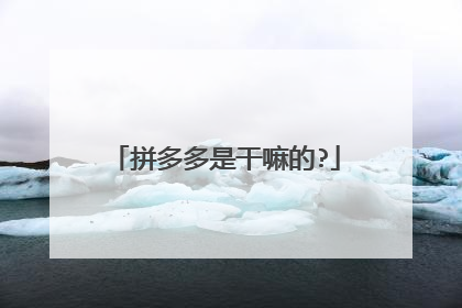 拼多多是干嘛的?