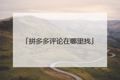 拼多多评论在哪里找