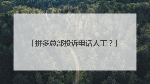 拼多总部投诉电话人工?