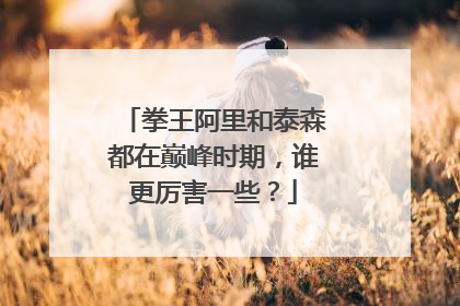 拳王阿里和泰森都在巅峰时期,谁更厉害一些?