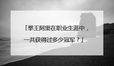 拳王阿里在职业生涯中,一共获得过多少冠军?