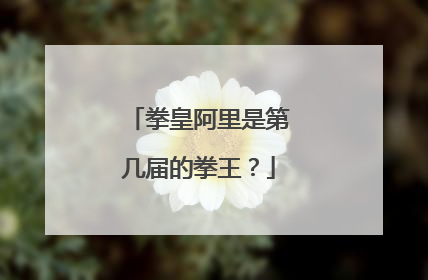 拳皇阿里是第几届的拳王?