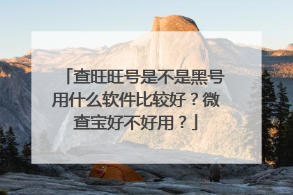 查旺旺号是不是黑号用什么软件比较好?微查宝好不好用?