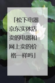 松下电器京东实体店卖的电器和网上卖的价格一样吗