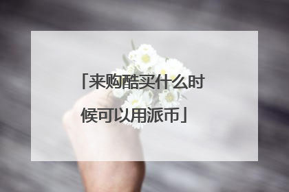 来购酷买什么时候可以用派币