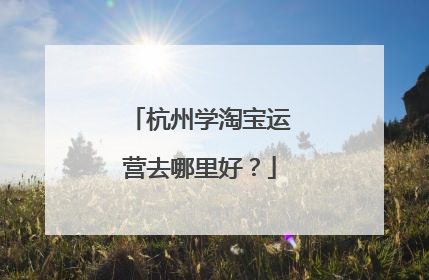 杭州学淘宝运营去哪里好?