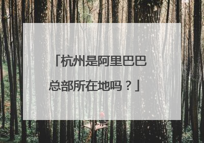 杭州是阿里巴巴总部所在地吗？