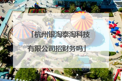 杭州银淘泰淘科技有限公司招财务吗