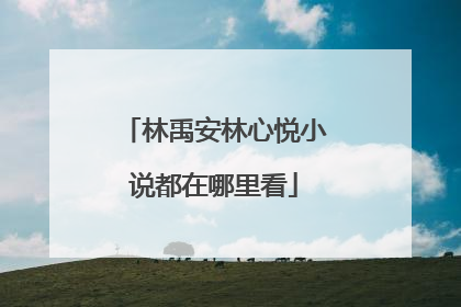 林禹安林心悦小说都在哪里看