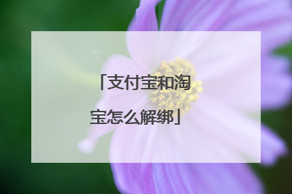 支付宝和淘宝怎么解绑