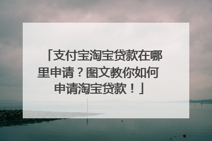 支付宝淘宝贷款在哪里申请?图文教你如何申请淘宝贷款!