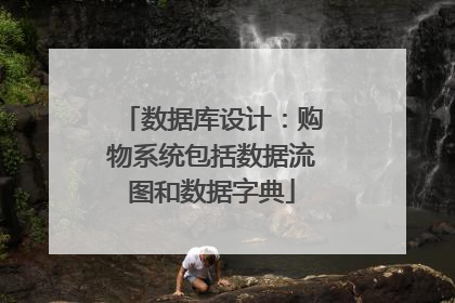 数据库设计：购物系统包括数据流图和数据字典