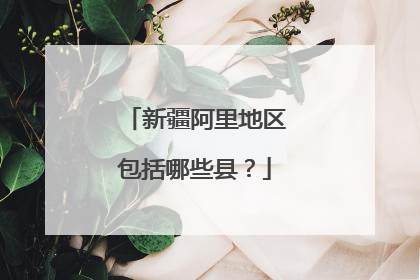 新疆阿里地区包括哪些县?