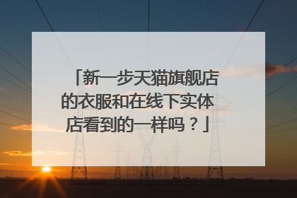 新一步天猫旗舰店的衣服和在线下实体店看到的一样吗?