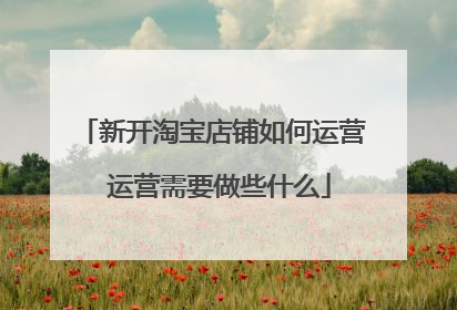 新开淘宝店铺如何运营 运营需要做些什么