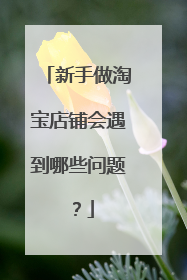 新手做淘宝店铺会遇到哪些问题?