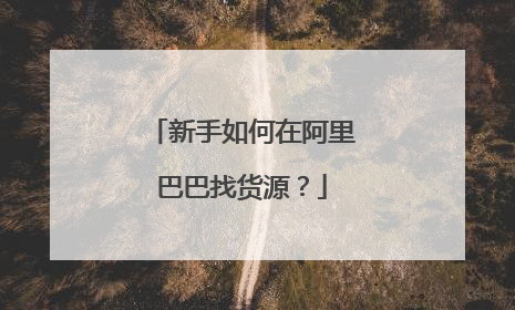 新手如何在阿里巴巴找货源?
