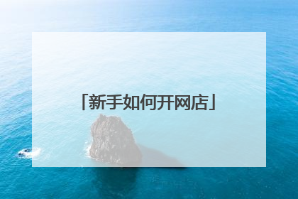 新手如何开网店